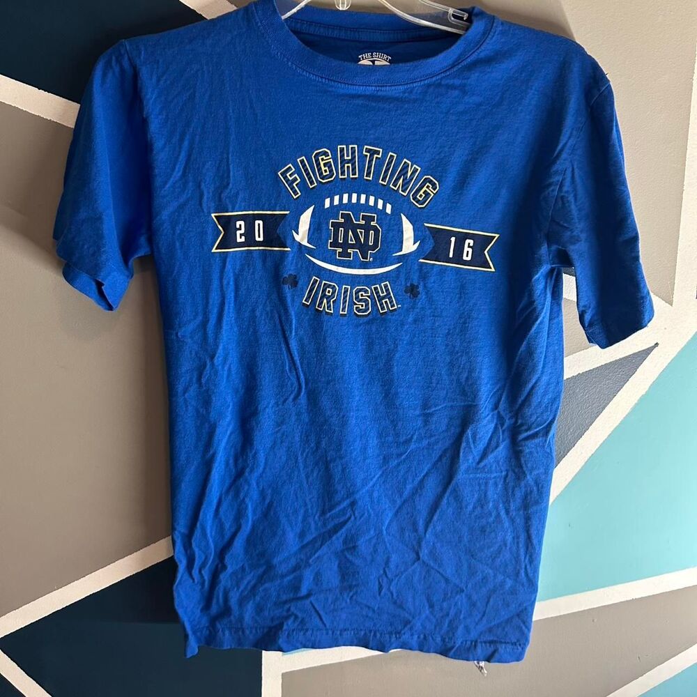 2016 notre dame the shirt Antigua Men's Blue T-shirt